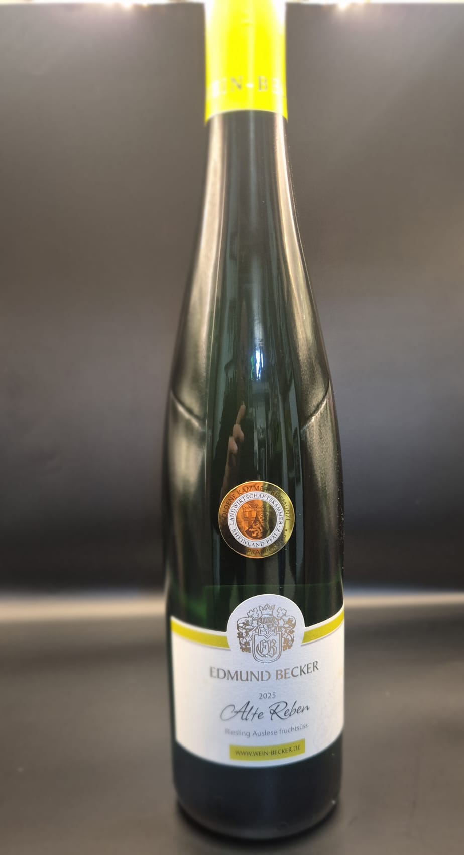 "Alte Reben" Riesling Auslese fruchtsüss, Zeltinger Schloßberg / GOLDENE KAMMERPREISMÜNZE
